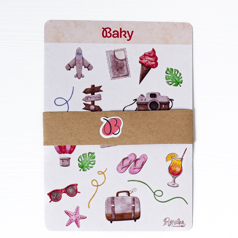 Nálepky do fotoalbumu a na scrapbooking Cestovanie | 12×7 cm