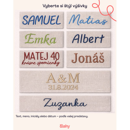 personalizovaný fotoalbum darček s vyšitým menom