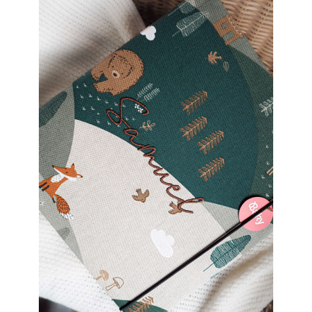 chlapčenský handmade fotoalbum z látky