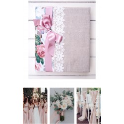 svadobný ružový fotoalbum