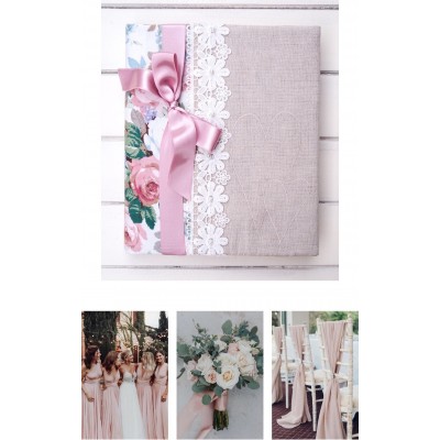 svadobný ružový fotoalbum