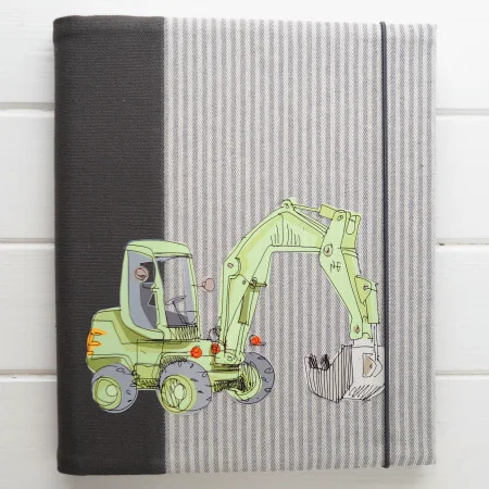 chlapčenský fotoalbum so žeriavom